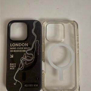 London Graphic Black Phone Case and ITSKIN clear phone case Bundle iPhone 16 Pro